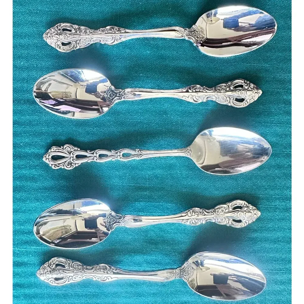 Oneida Michelangelo 18/10 Stainless Steel Teaspoons-Set of 5-Excellent!